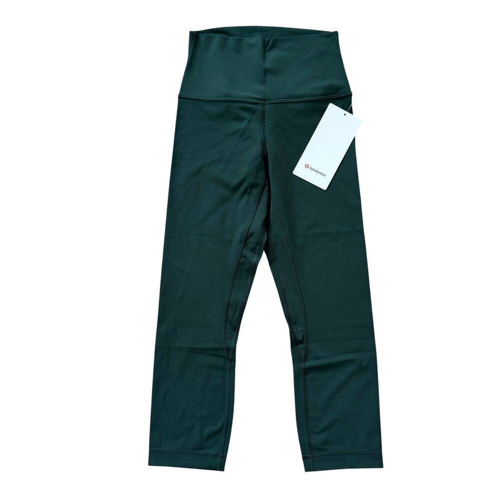 Lululemon Hunter Green Align High-Rise Crop Legging 21" Womens Size 4 NEW